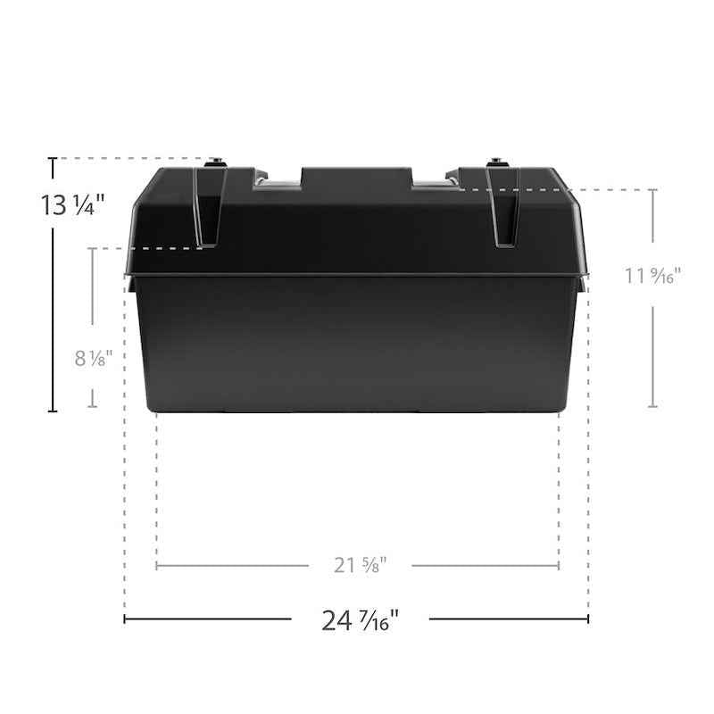 Dual Battery Box For GC2 Or Group 24 Batteries Polypropylene – Camco 55374