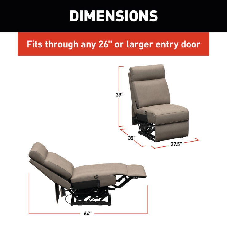 Thomas Payne Center Armless Recliner – Driftwood – 2024044099
