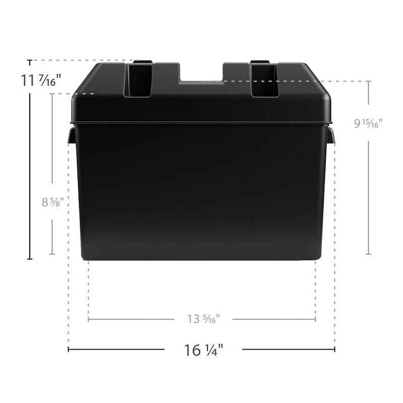 Group 27 / 30 / 31 Battery Box With Hold-Down Strap And Hardware – Camco 55372