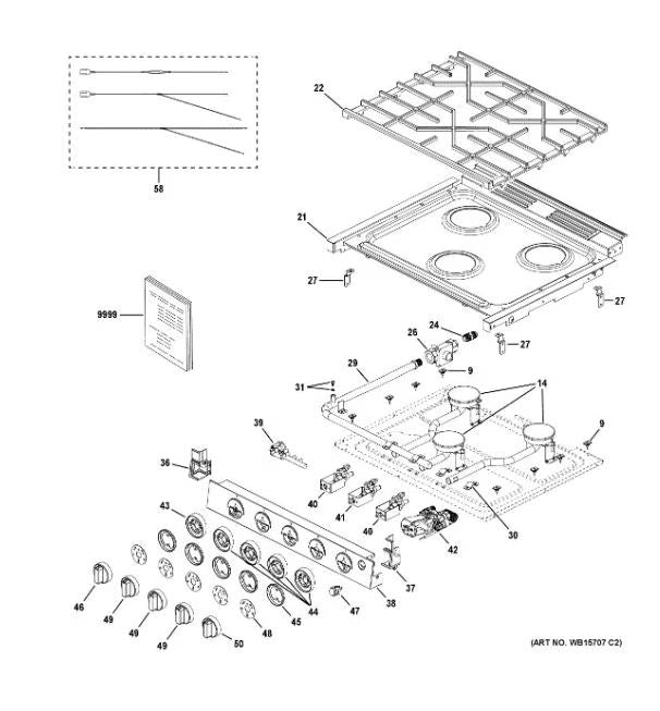 GE Profile RV Stove Range PLD621RTSS – 3-Burner Propane Cooktop with Piezo