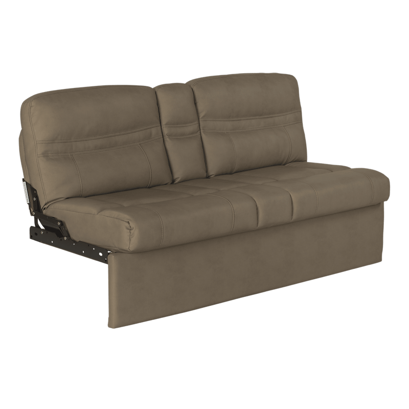 62” Jackknife RV Sofa – Grummond Tan – with Fold-Down Center