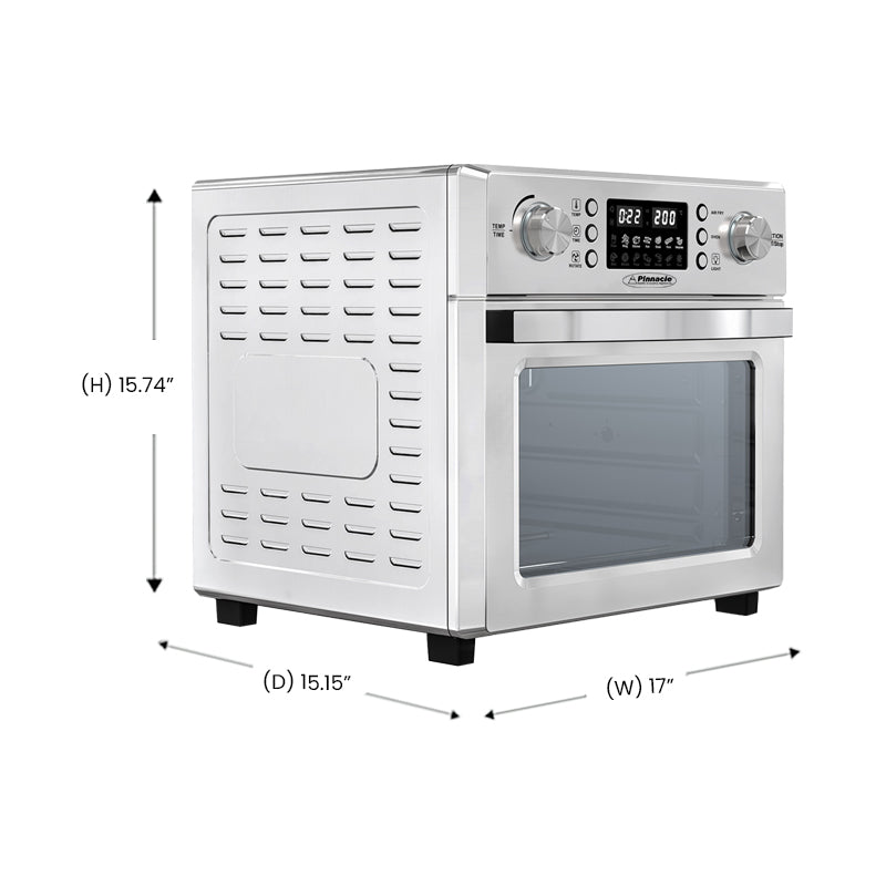 Four à micro-ondes combiné 5 en 1 avec friteuse à air – 0,93 pi³, 1700 W, acier inoxydable argenté