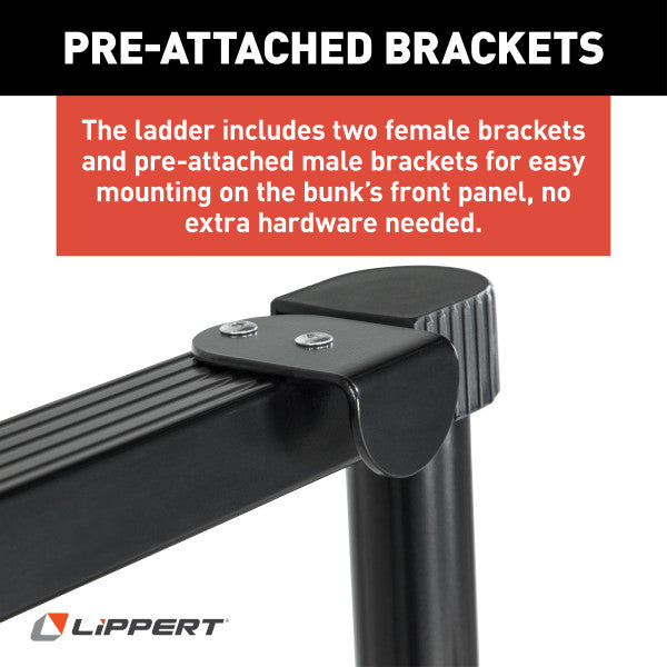 Escalera plegable para litera de RV: ajustable, 84", 6 escalones, capacidad de 250 lb