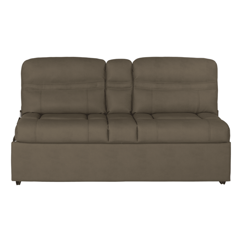 62” Jackknife RV Sofa – Grummond Tan – with Fold-Down Center