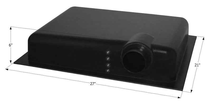 9 Gallon Waste Holding Tank – 27" L x 21" W x 6" H – Left Side Drain – 12414