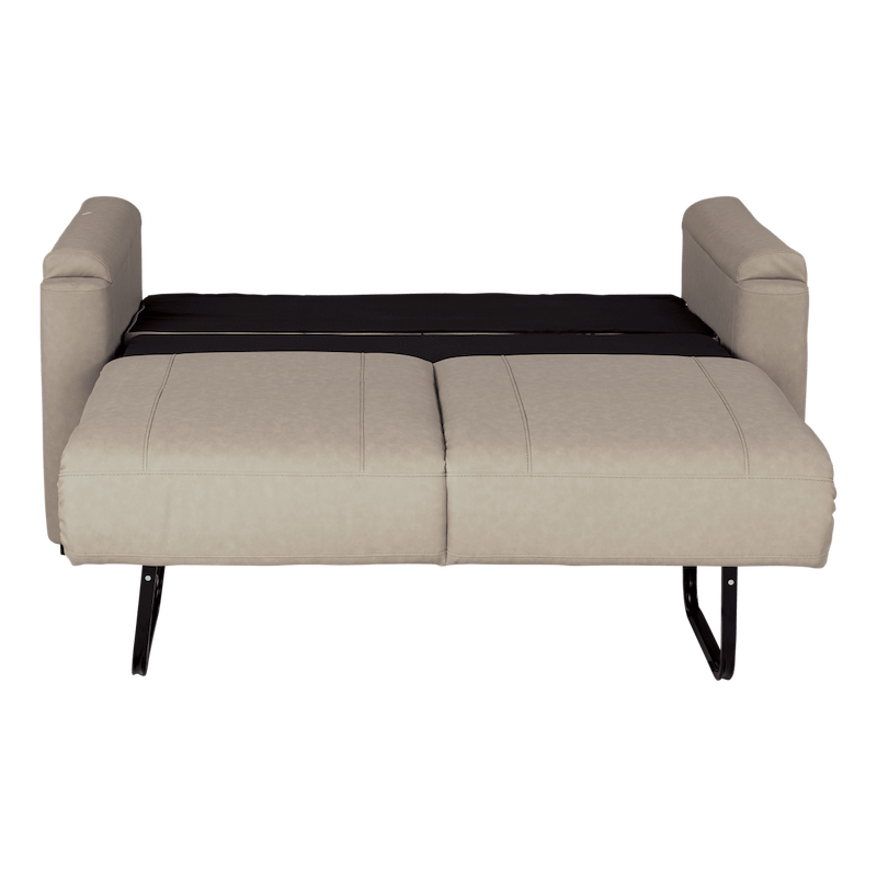 Canapé de camping-car pliable en trois parties de 68 po – Beige Altoona – 2 places avec rangement intégré