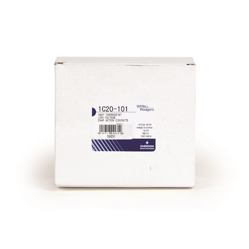 Thermostat mécanique – 12 V, mono-étage, chauffage uniquement, non programmable, blanc
