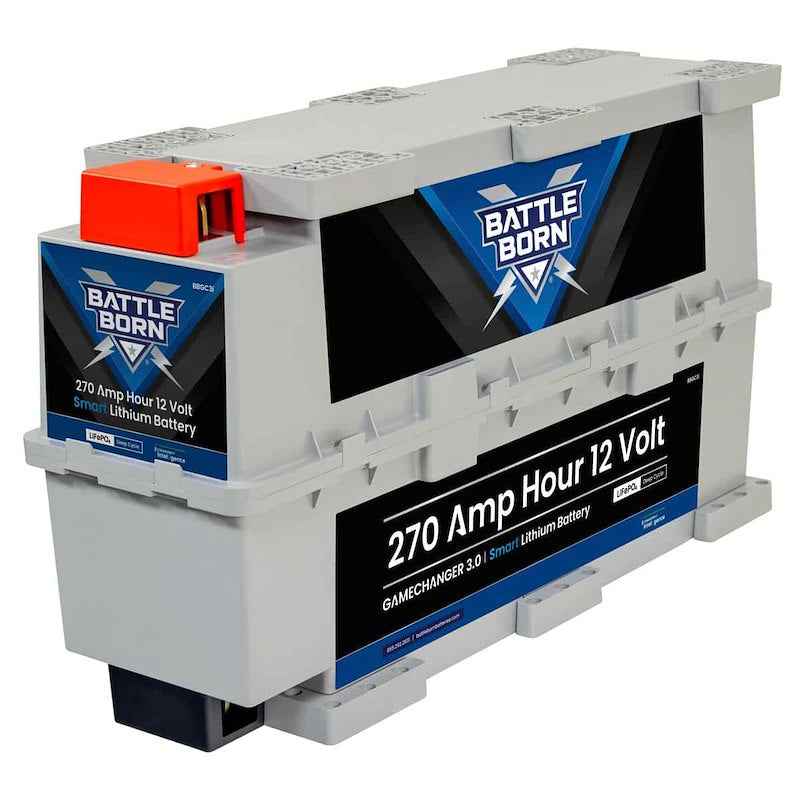 12V GC3 Lithium Deep Cycle RV Battery 270Ah Smart LiFePO4 – Battle Born BBGC3I