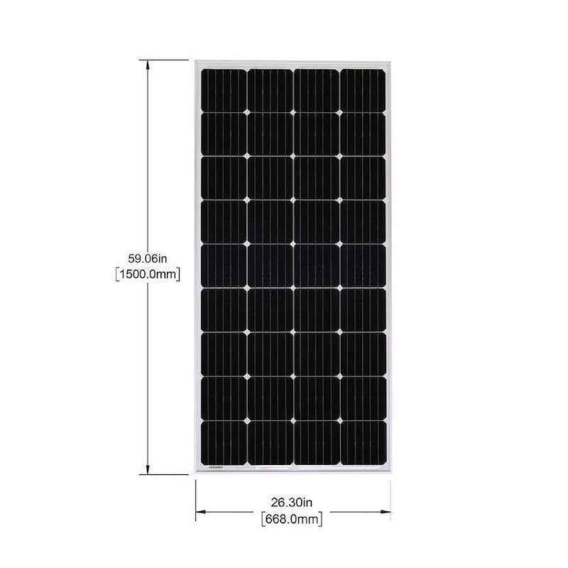 SOLAR-AE-4 Go Power 800 Watt Solar Kit – 59-1/8" L x 26-5/16" W x 1-9/16" Thick