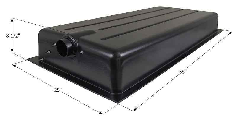 43 Gallon Waste Holding Tank – 58" L x 28" W x 8-1/2" H – 12378