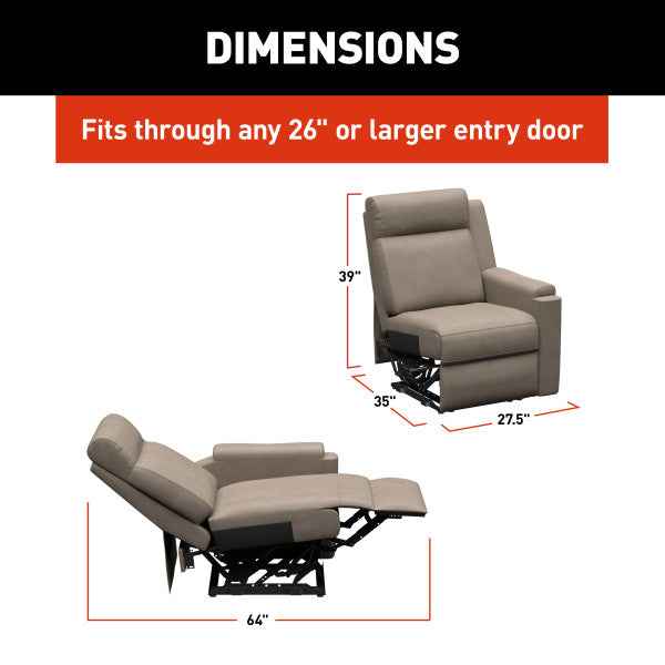 Thomas Payne Left-Hand Recliner – Driftwood – 2024044097