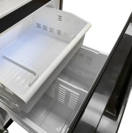 Everchill 17 Cu Ft 12V RV Refrigerator – 4-Door French Style, Stainless Steel, Bolt-In