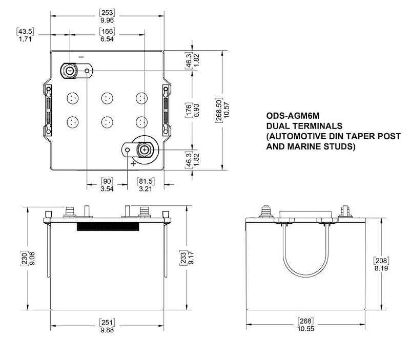 Odyssey AGM Battery ODS-AGM6M 12V 1225 CCA Group 6T