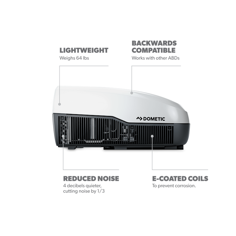 Climatiseur Dometic FreshJet 3 13 500 BTU pour camping-car – avec ou sans conduit, blanc polaire