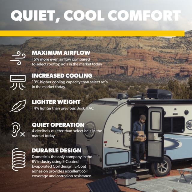 Climatiseur Dometic FreshJet 3 13 500 BTU pour camping-car – avec ou sans conduit, blanc polaire