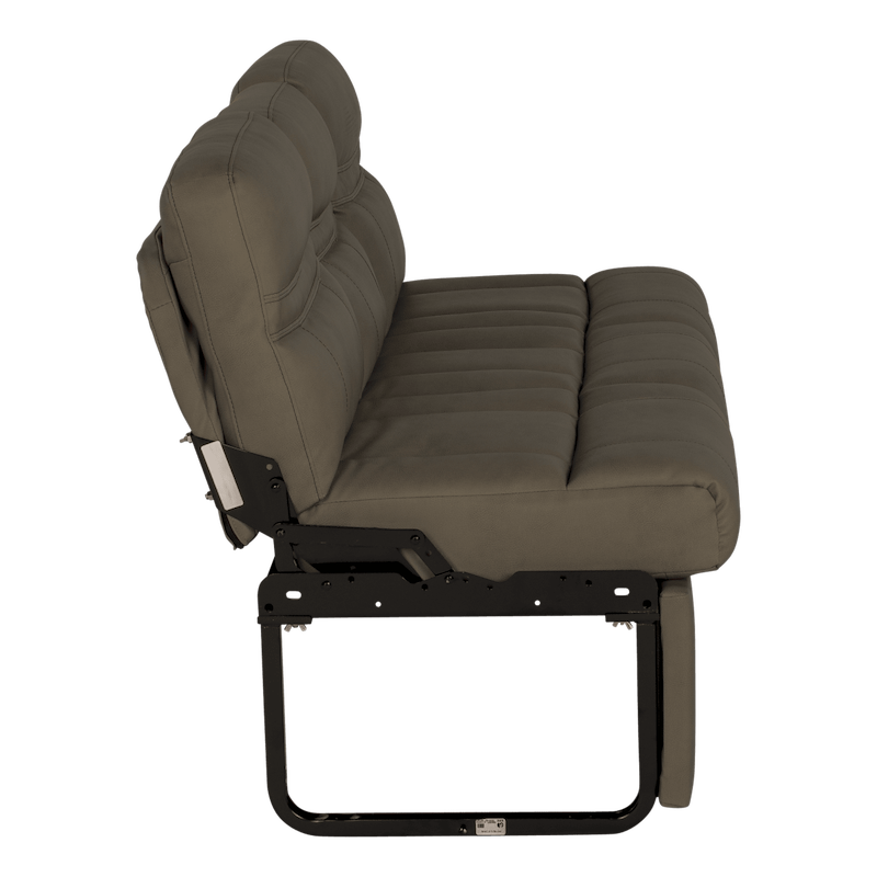 Sofá Jackknife para autocaravana de 68 pulgadas, color tostado Grummond, de 3 plazas con consola central