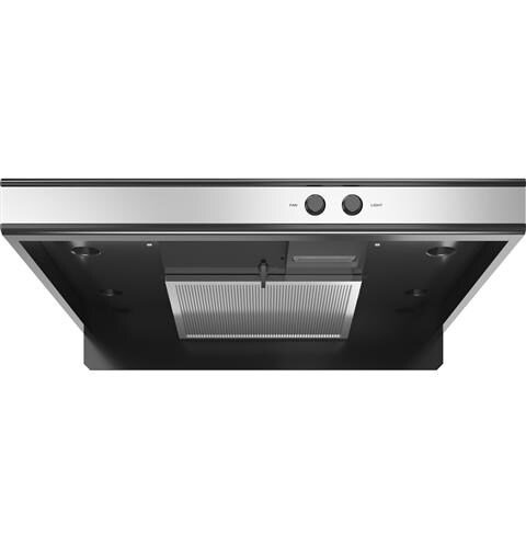 RV Stove Vent Hood 12V Ducted – 22" Under-Cabinet Black with Fan, Light  (JVXR22SPSS)
