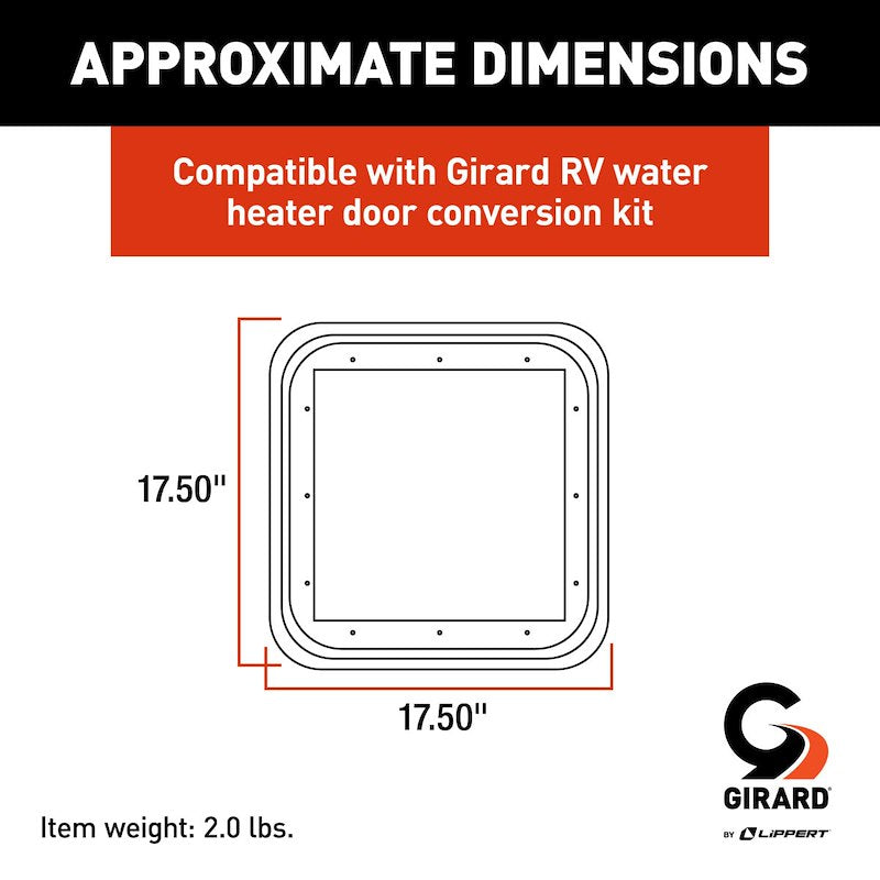 Girard Access Door Frame – Suburban 2GWHDB Water Heater, Black