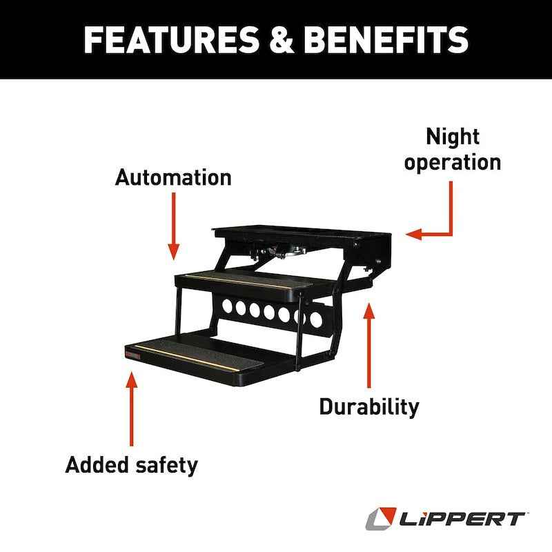 Kwikee Platinum Double Electric RV Step – Part #372558