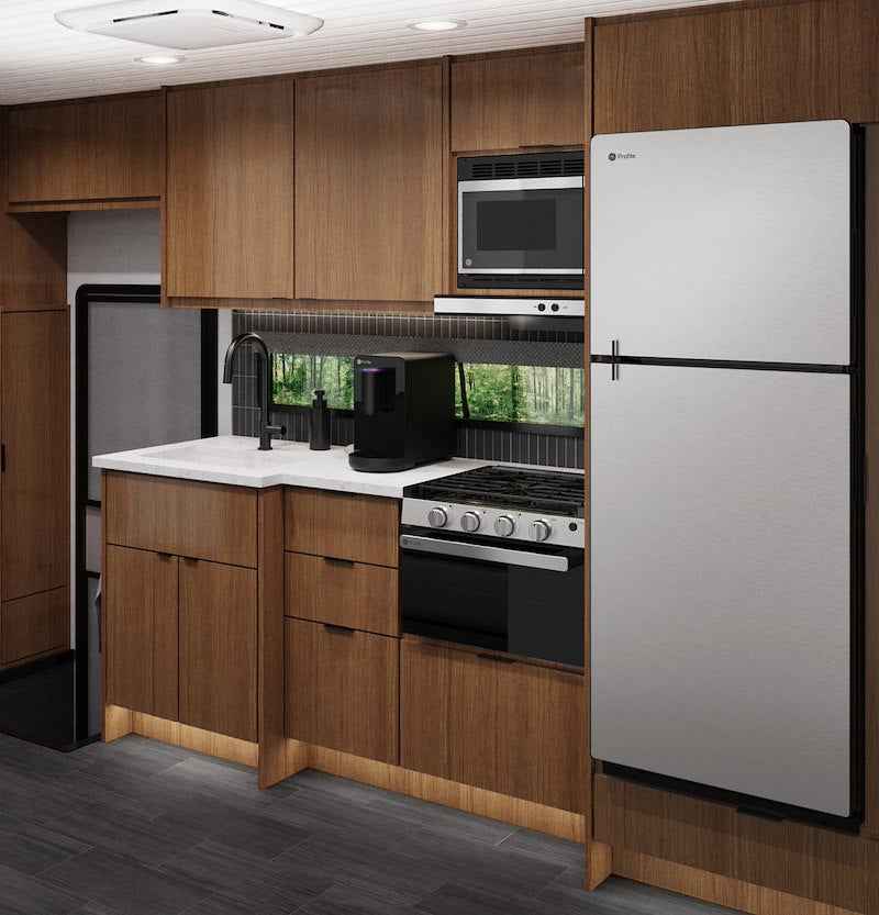 GE Profile 8.3 Cu. Ft. 12V DC Refrigerator – Stainless Steel Glass Finish PPV08R5YRSS