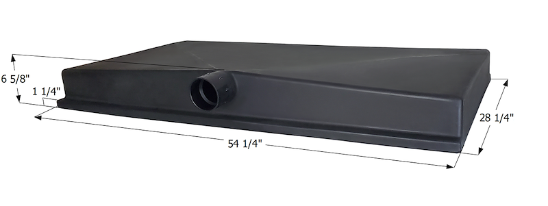 ICON 14429 Waste Holding Tank 32 Gallon 54.25 x 28.25 x 6.63 Inch RV Black & Gray