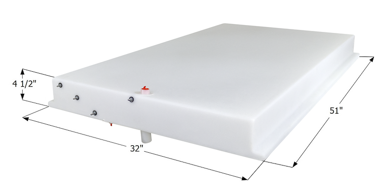 26 Gallon Fresh Water Tank WT1239 15095 – 51" L x 32" W x 4-1/2" H ICON