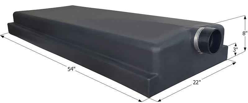 ICON 15093 Waste Holding Tank 30 Gallon 54 x 22 x 8 Inch RV Black & Gray
