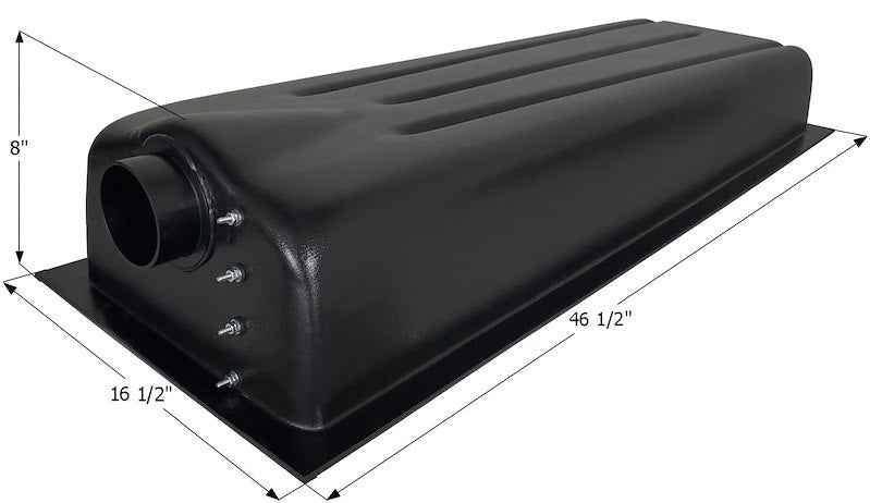 15 Gallon Waste Holding Tank – 46-1/2" L x 16-1/2" W x 8" H – 01610