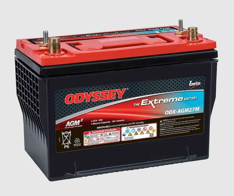 Odyssey AGM Starting Battery ODX-AGM27M Group 27 12V 930 CCA Marine