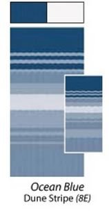 Remplacement de toile d'auvent Carefree pour VR – 14 pi – Vinyle à rayures bleu océan JU148E00