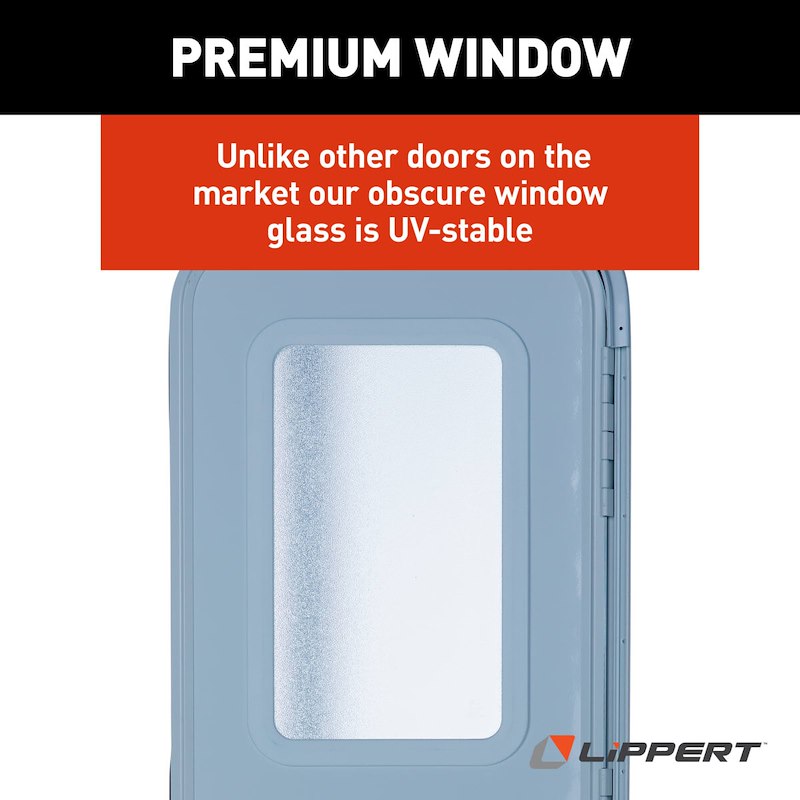 26" x 78" Polar White Radius Entry Door with Window and Screen Door
