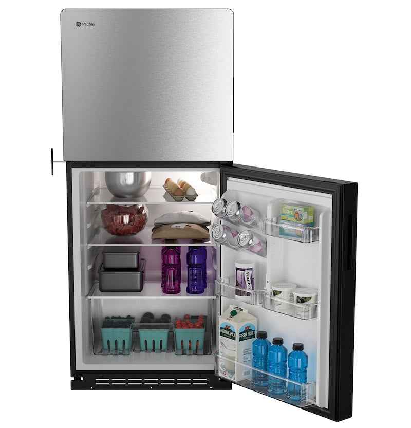 GE Profile 8.3 Cu. Ft. 12V DC Refrigerator – Stainless Steel Glass Finish PPV08R5YRSS