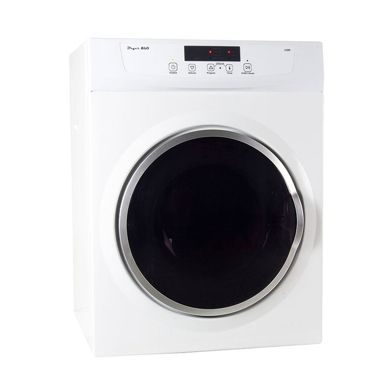 Equator 4.0 Cu. Ft. Vented RV Clothes Dryer – Wall-Mount, White/Silver, 120V, Auto Dry