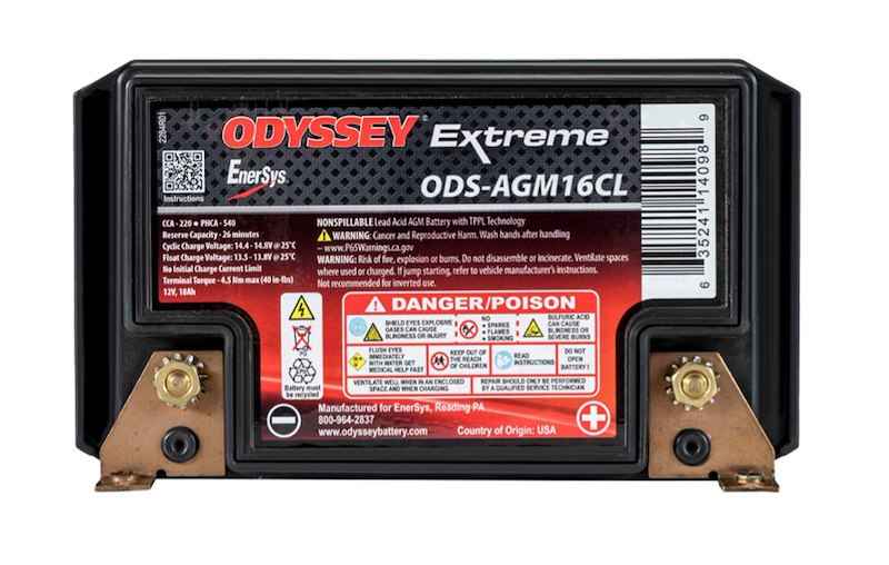 AGM Powersports Battery Odyssey Group 16 18Ah 220CCA ODS-AGM16CL