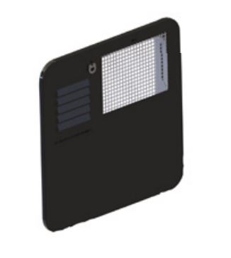 Porte d'accès pour chauffe-eau Suburban RV – Noire pour modèle SAW6 de 6 gallons | Acier anticorrosion boulonné