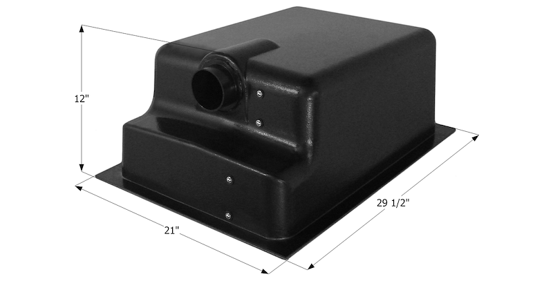 18 Gallon Waste Holding Tank – 29-1/2" L x 21" W x 12" H – 12366