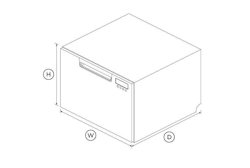 VESTA RV & Marine Under-Counter Dishwasher – 6 Place Settings, Stainless Steel
