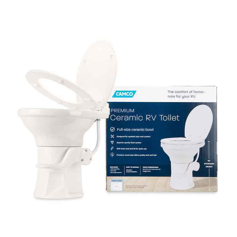 High Profile RV Toilet – Camco – 41715 – Pedal Flush