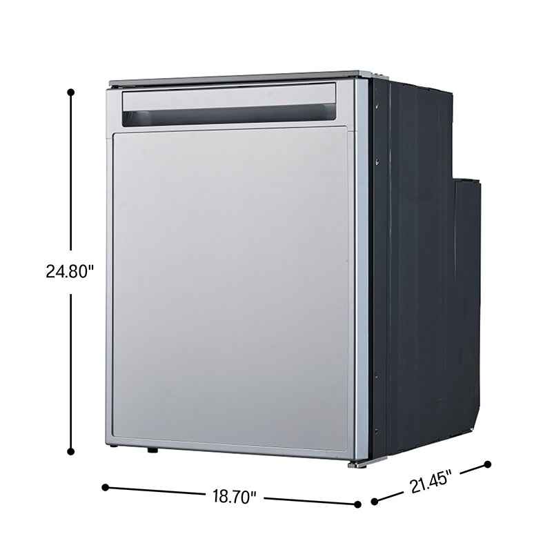 Pinnacle Appliances 3 Cu. Ft. 12V DC Portable Fridge – Stainless Steel RF 12-282
