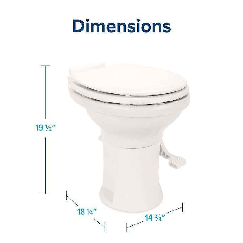 High Profile RV Toilet – Camco – 41715 – Pedal Flush