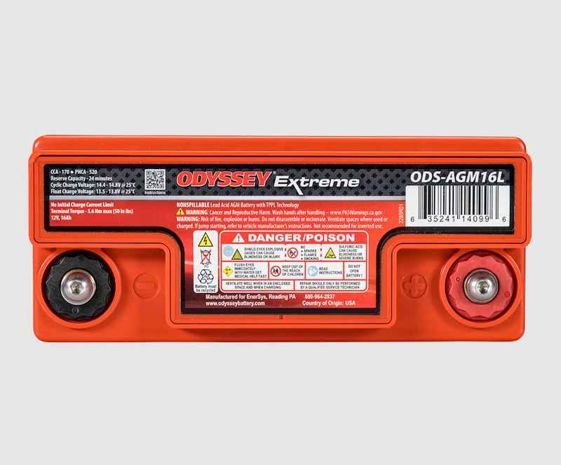 AGM Powersports Battery Odyssey Group 16 16Ah 170CCA ODS-AGM16L