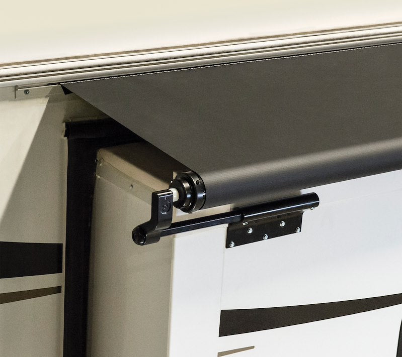 Solera 115" (9 ft 7 in) RV Slide Topper Awning – Automatic, Black Vinyl