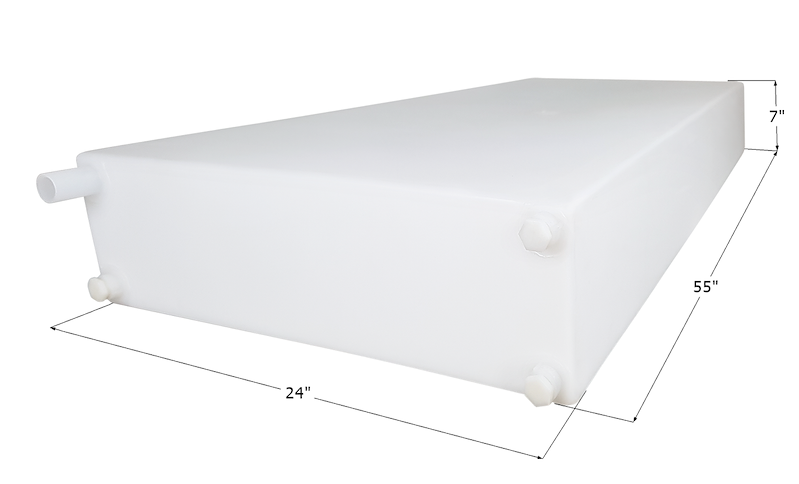 38 Gallon Roto-Molded Fresh Water Tank - White, One-Piece Construction