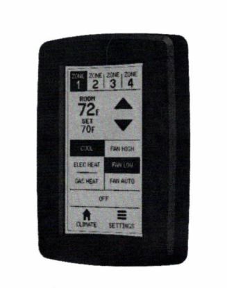 Coleman-Mach Multi-Zone Wall Thermostat – Digital LCD, Black, AC & Furnace Control, 12V