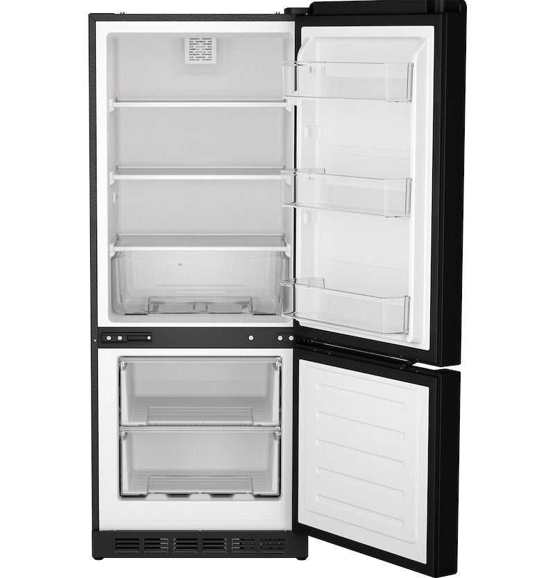 Réfrigérateur GE Profile 12 V pour VR – 10 pi³, congélateur inférieur, acier inoxydable, refroidissement turbo