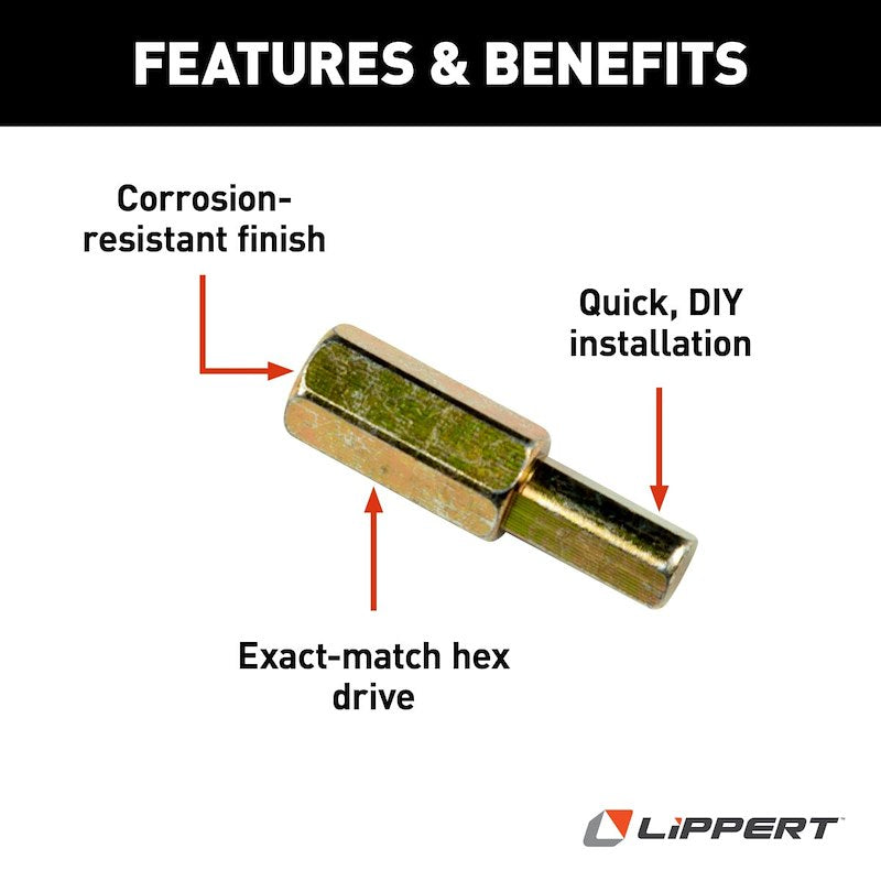 Happijac 182912 Camper Jack Crank Drill Bit Adapter – Hex Drive