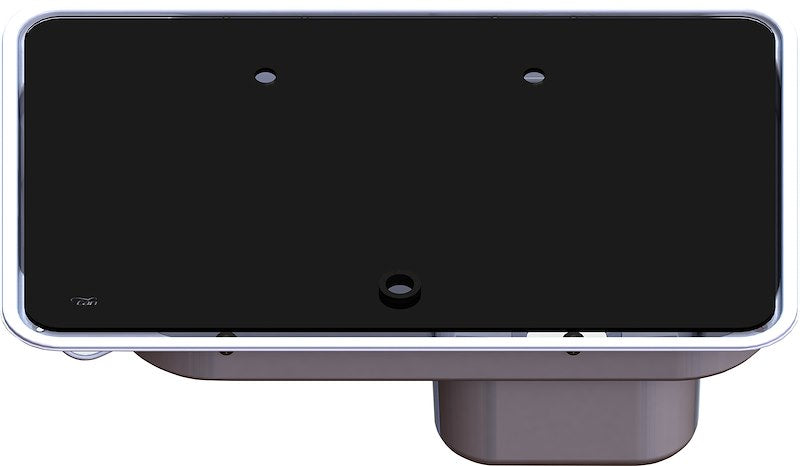Table de cuisson à brûleur unique CAN SRL avec évier - Acier inoxydable et couvercle en verre noir - Modèle FL1324