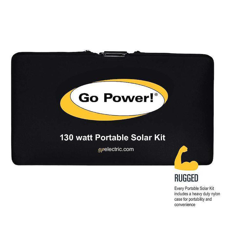Go Power Portable Solar Kit 130W GP-PSK-130 – Foldable Solar Charging System - Used RV Parts