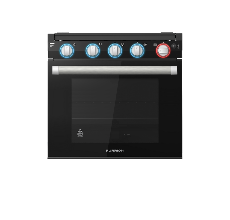 Furrion Greystone 21-Inch 3-Burner Propane Range with Oven and Foldable Glass Top