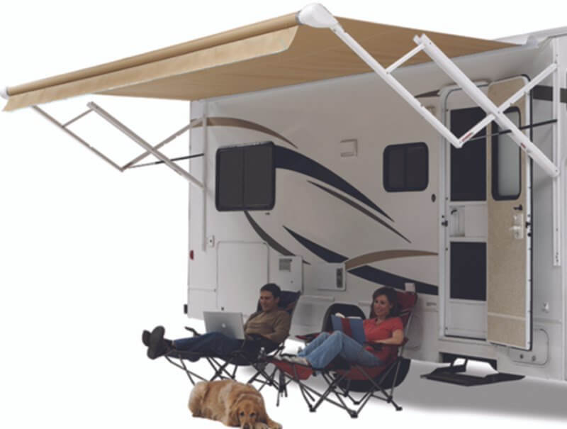 Carefree Eclipse 20' Springless Patio Awning – Silver Electric/ Manual QJ206D00 - Used RV Parts